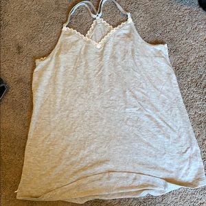 a grey pajama tank top